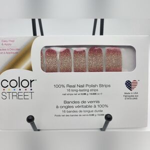 Coral Bay Color Street Glitter Nail Polish Strips